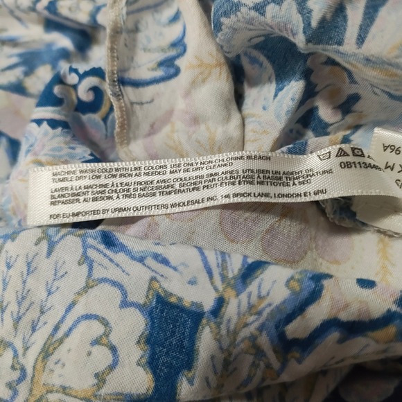 Intimately Free People Forever Yours Dress Paisley Side Slit Blue Pink Fairy M - Picture 12 of 12